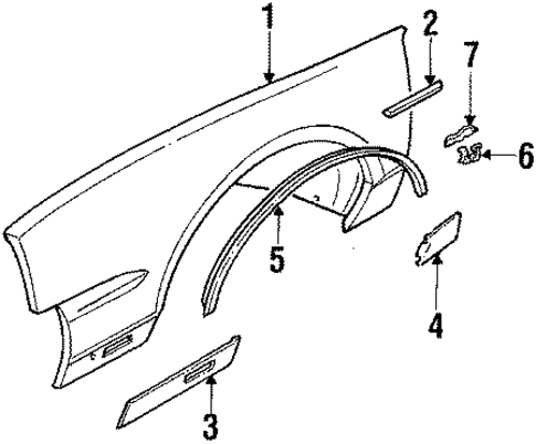 Fender for 1987 Pontiac Grand Prix #0