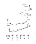 68269932AC - Cooling: Oil Cooler Pressure And Return Hose And Tube for Mopar Image