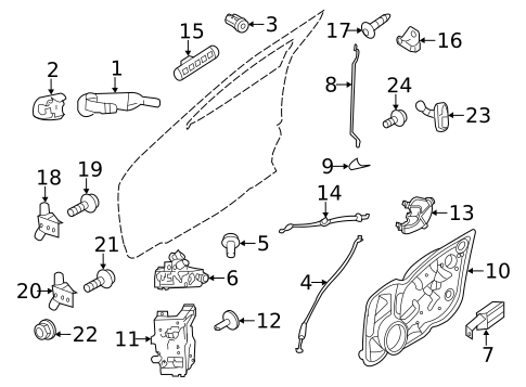 Lock & Hardware for 2011 Ford Fusion #0