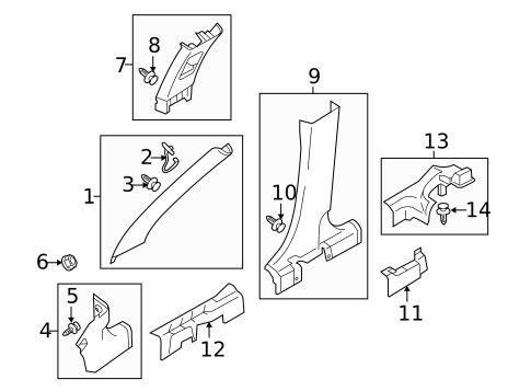 Interior Trim - Pillars for 2025 Mitsubishi Outlander #8