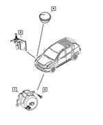 4692034AB - Electrical: Alarm Siren for Chrysler: Sebring | Dodge: Avenger, Caliber | Jeep: Compass, Grand Cherokee, Patriot Image
