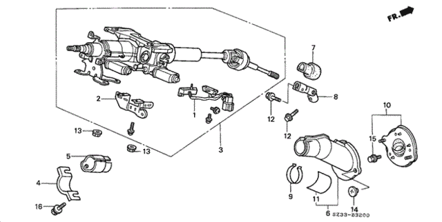 Steering Column for 1999 Acura RL #0