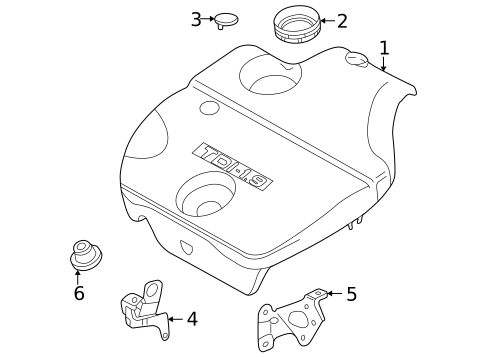 Engine Appearance Cover for 2000 Volkswagen Golf #0