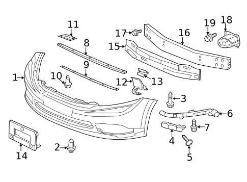Bumper & Components - Rear for 2012 Honda Civic #2