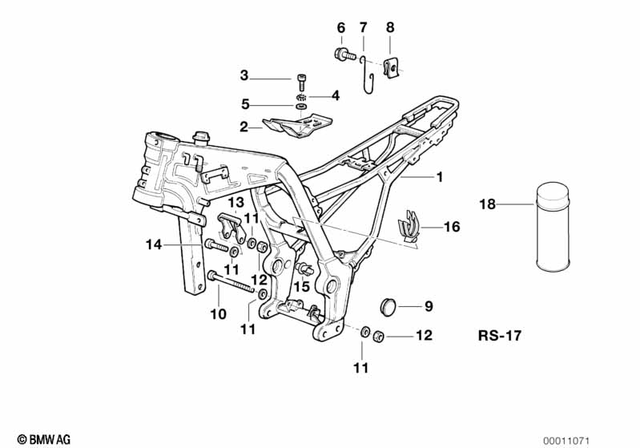 7119933096 - Frame and Mounting Parts: Spring Washer - B8 for BMW-Motorrad Image