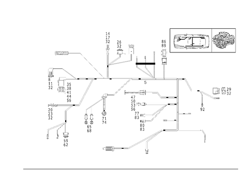 Engine Cable Harness Frame Floor Unit for 1999 Mercedes-Benz E430 #0