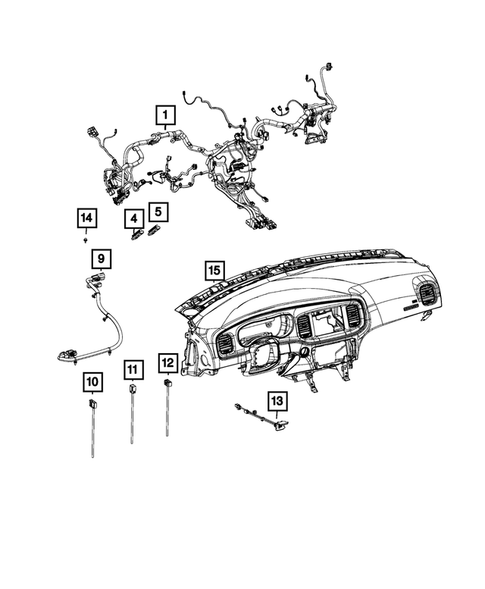 Wiring-Instrument Panel for 2018 Dodge Charger #0
