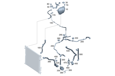 High-Temperature Cooling Circuit for 2025 Mercedes-Benz G580 #0