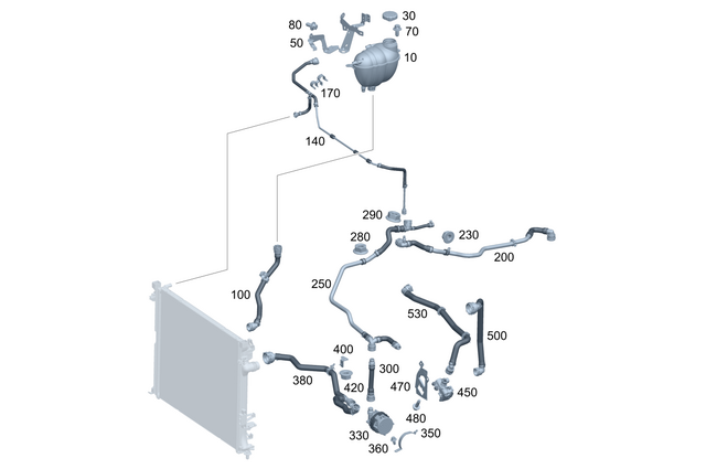4635007001 - Cooling/Auxiliary Heating: Expansion Reservoir for Mercedes-Benz: G500, G550, G580, G63 AMG Image image
