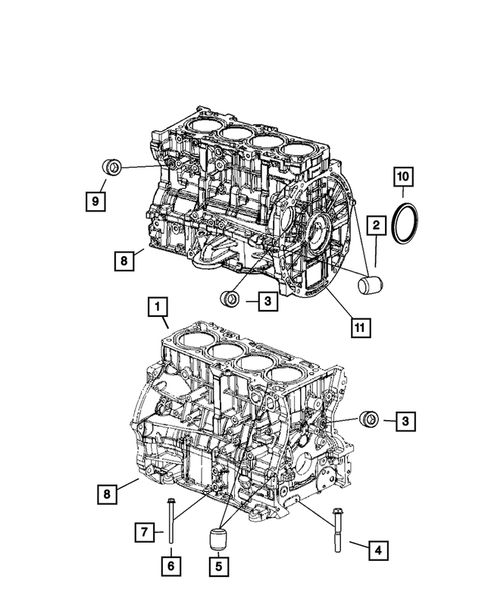 Cylinder Block for 2009 Dodge Journey #1