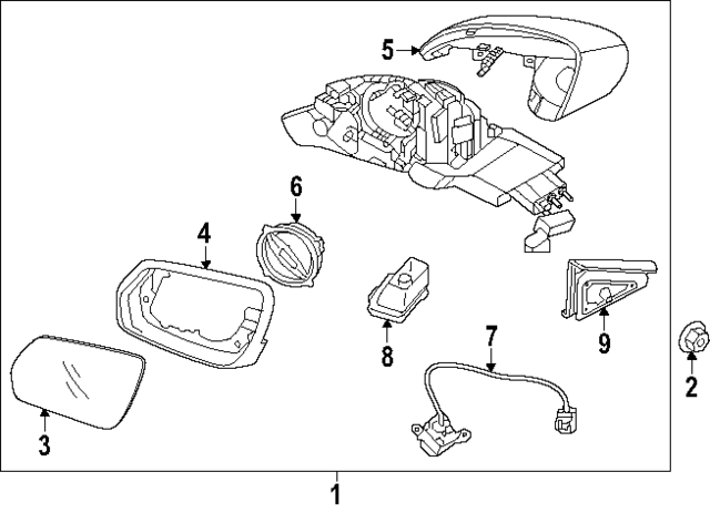 87611JI400 - Body: Door Mirror Glass for Hyundai Image