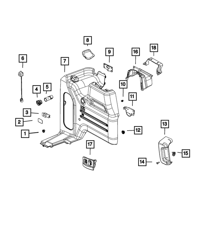 68284270AA - Interior Trim: Alarm System Reflector Cone for Mopar Image