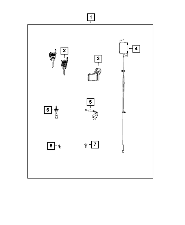 82213625 - : MOPAR REMOTE START, JEEP WRANGLER 2013-2015 for Mopar Image