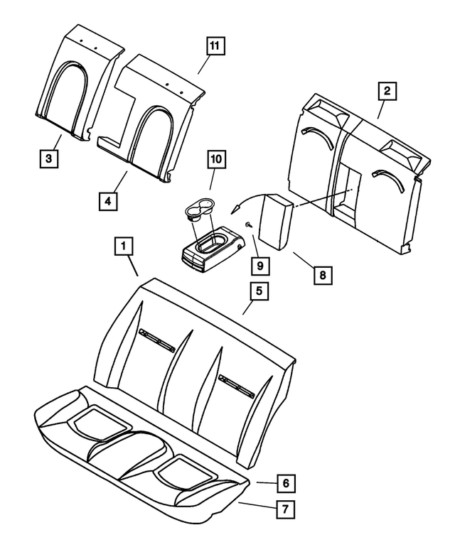WT391L5AA - Interior Trim: Rear Seat Center Armrest for Mopar Image