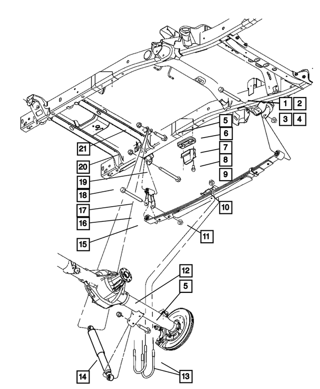 52121835AA - Rear Suspension: U-bolt for Mopar Image
