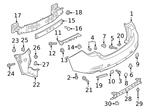 Bumper & Components - Rear for 2018 Mazda 6 #0