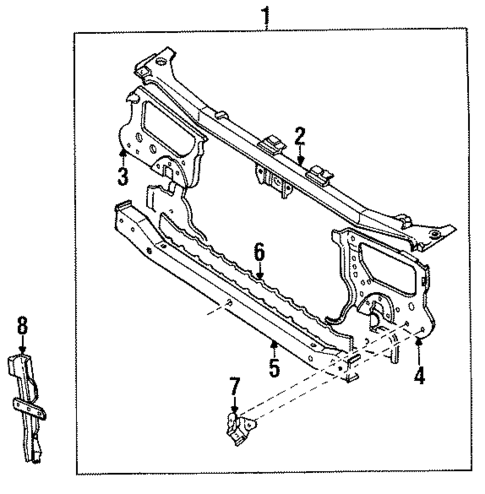 Radiator Support for 1988 Nissan Stanza #0