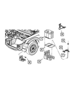BP34A901AA - Electrical: Storage Battery, Asia Pacific for Chrysler: Sebring | Dodge: Avenger, Caliber, Journey | Jeep: Compass, Liberty, Patriot Image