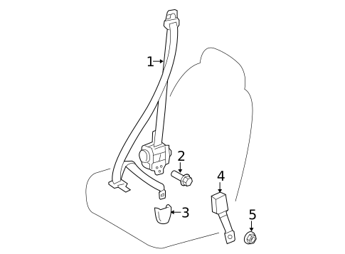 Front Seat Belts for 2017 Toyota Yaris #0