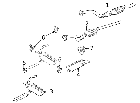 Exhaust Components for 1998 Audi A6 Quattro #0