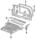 12376727 - Body: Opening Frame for Cadillac: Escalade | Chevrolet: Blazer, Tahoe | GMC: Yukon Image