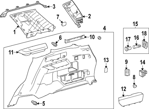 Interior Trim - Quarter Panels for 2025 Toyota 4Runner #1