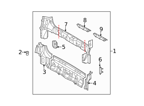 Rear Body for 2011 Toyota Sienna #0