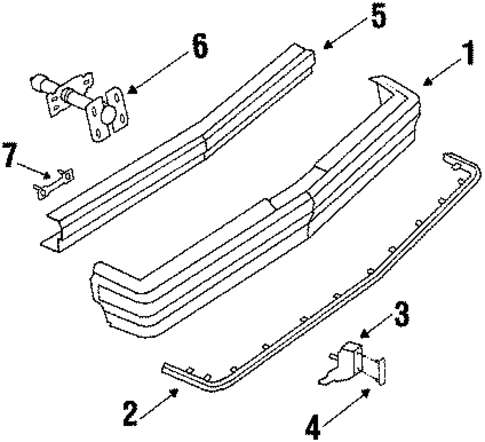 Bumper Assembly - Rear for 1984 Pontiac Phoenix #0