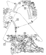 55038127AA - Air Conditioners and Heaters: Bottle Supply Hose for Chrysler: 300 | Dodge: Charger, Magnum Image