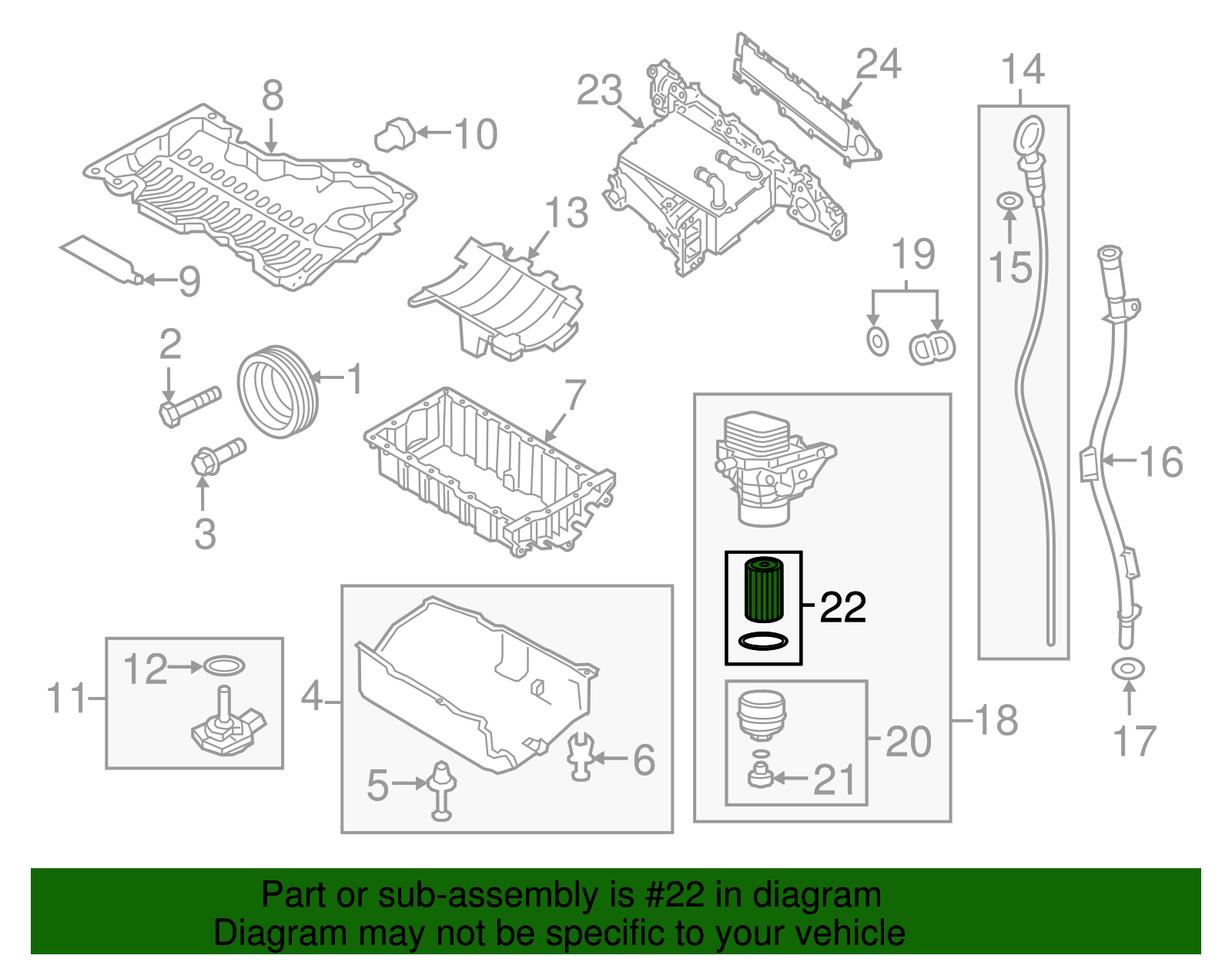 03N-115-562-B - Oil Filter 2015-2016 Audi A3 | Audi OEM Parts