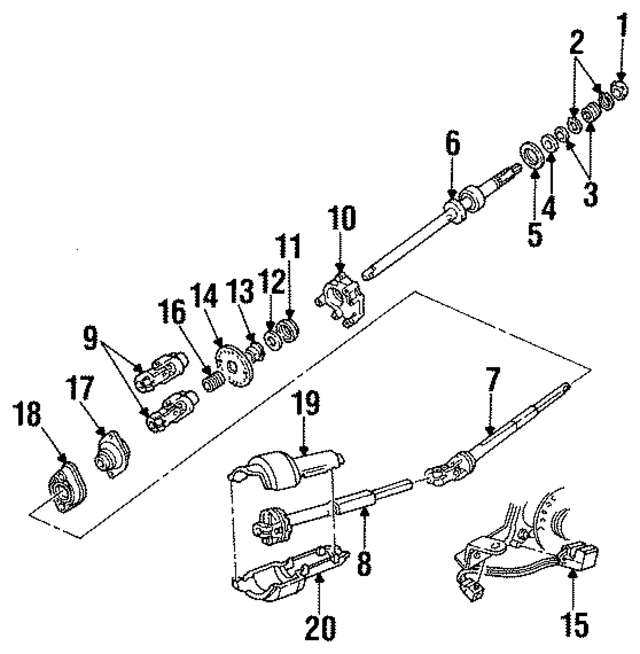 F7AZ3524AA - Steering: Main-shaft for Ford Image