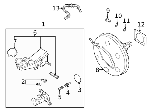 Master Cylinder - Components On Dash Panel for 2025 Kia Seltos #0