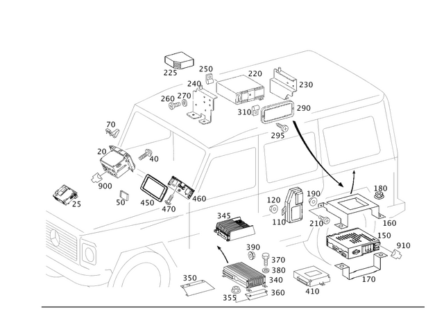 2038202686 - Electrical System: Radio for Mercedes-Benz: G55 AMG Image image