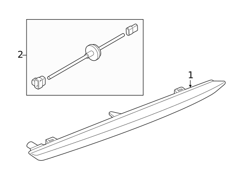 High Mounted Stop Lamp for 2021 Audi Q8 #0