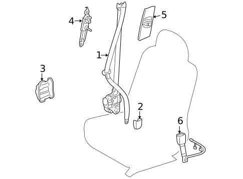 Front Seat Belts for 2010 Lexus HS250h #0