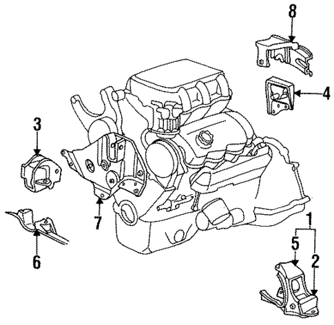 Engine & Trans Mounting for 1988 Chrysler New Yorker #0