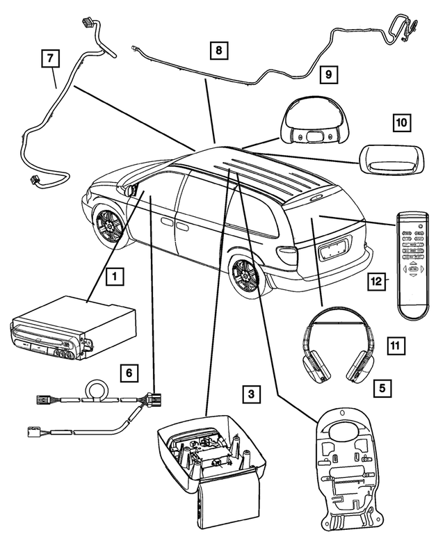 5093530AA - Instrument Panel and Radios and Consoles: Dvd - Single Play Player for Mopar Image