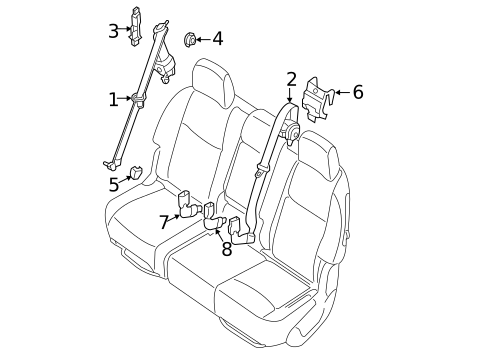 Seat Belt for 2013 INFINITI JX35 #0