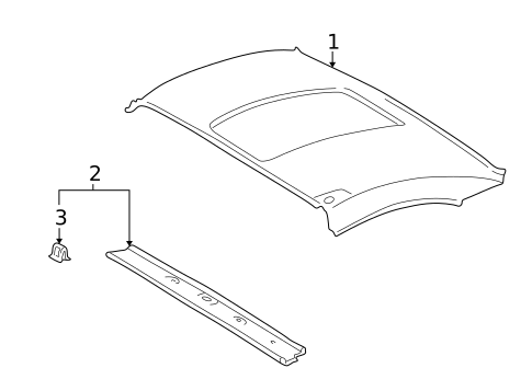 Interior Trim - Top for 2002 Toyota MR2 Spyder #0