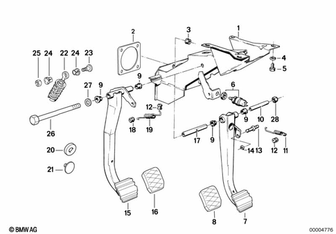Pedals for 1985 BMW 524td #0