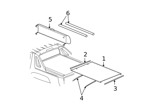 Exterior Trim - Rear Body for 2004 Chevrolet Avalanche 2500 #0