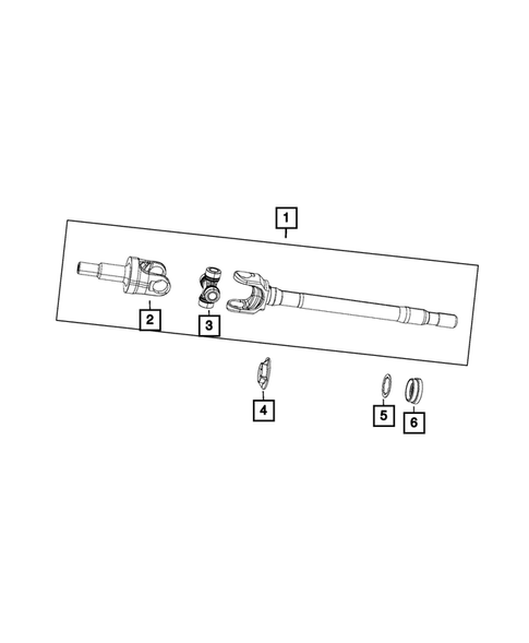 Front Axle Drive Shafts for 2012 Jeep Wrangler #0