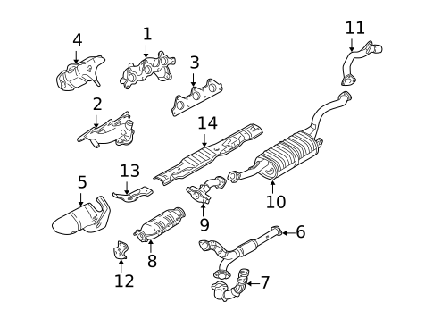 Exhaust Manifold for 2002 Mitsubishi Montero Sport #0