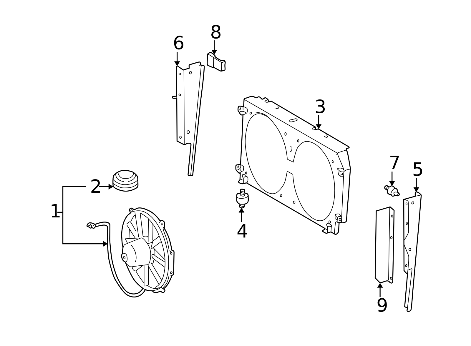 4635000155 Fan Shroud 463-500-01-55 | Mercedes-Benz Parts