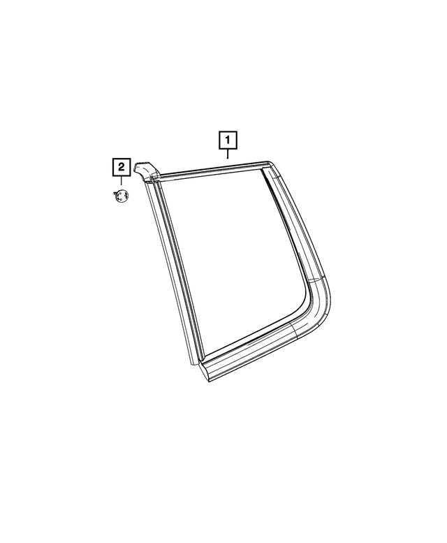 55112800AA - Glass: Quarter Window Glass, Right for Mopar Image
