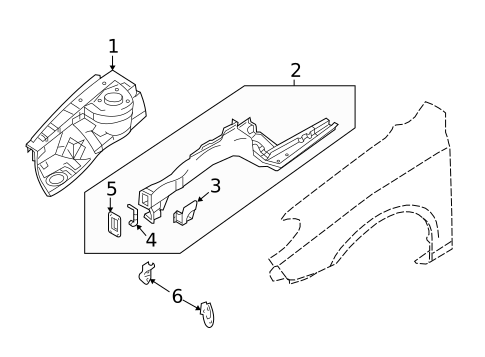 Structural Components & Rails for 2007 Hyundai Elantra #0