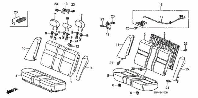 Rear Seat (Fall Down) for 2006 Honda Civic #0