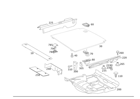 Load Compartment Floor for 2009 Mercedes-Benz GL550 #0
