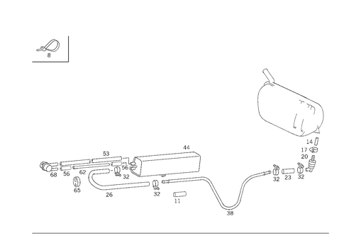 Closed Fuel-Evaporation-Control System for 1988 Mercedes-Benz 300CE #1