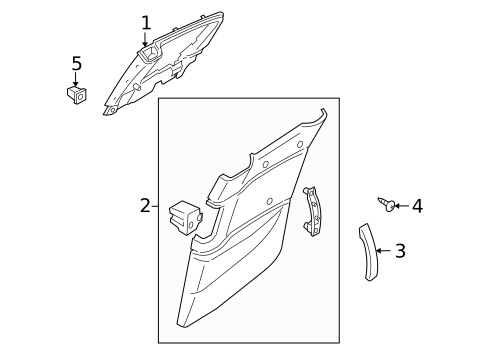 Interior Trim - Rear Door for 2006 Mazda RX-8 #0